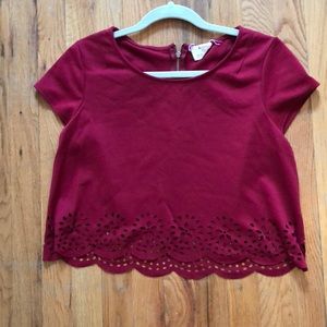 Red pins and needles shirt size M fits like a S